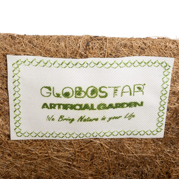 GloboStar® Artificial Garden SALAMINA 20561 Κρεμαστό Διακοσμητικό Κασπώ Γλάστρα - Flower Pot από Φλοιό Καρύδας Καφέ με Μαύρη Μεταλλική Βάση Μ76 x Π19 x Υ18cm - Image 8