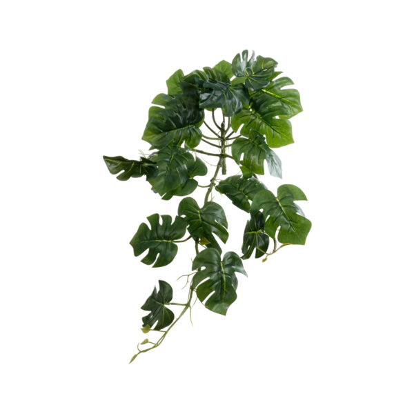 GloboStar® Artificial Garden HANGING MONSTERA 20600 - Τεχνητό Διακοσμητικό Κρεμαστό Φυτό Μονστέρα Μ28 x Π30 x Υ50cm