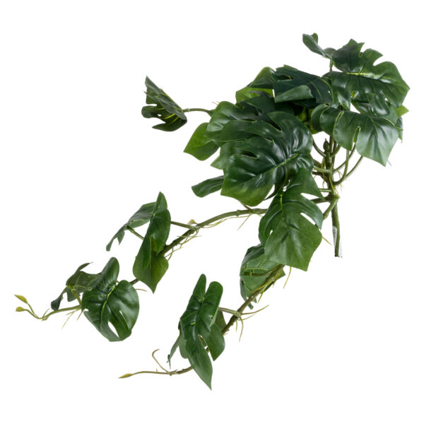 GloboStar® Artificial Garden HANGING MONSTERA 20600 - Τεχνητό Διακοσμητικό Κρεμαστό Φυτό Μονστέρα Μ28 x Π30 x Υ50cm - Image 2