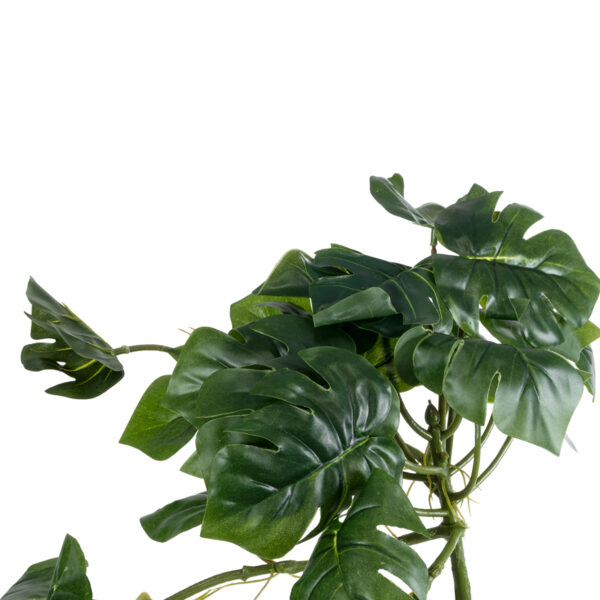 GloboStar® Artificial Garden HANGING MONSTERA 20600 - Τεχνητό Διακοσμητικό Κρεμαστό Φυτό Μονστέρα Μ28 x Π30 x Υ50cm - Image 3