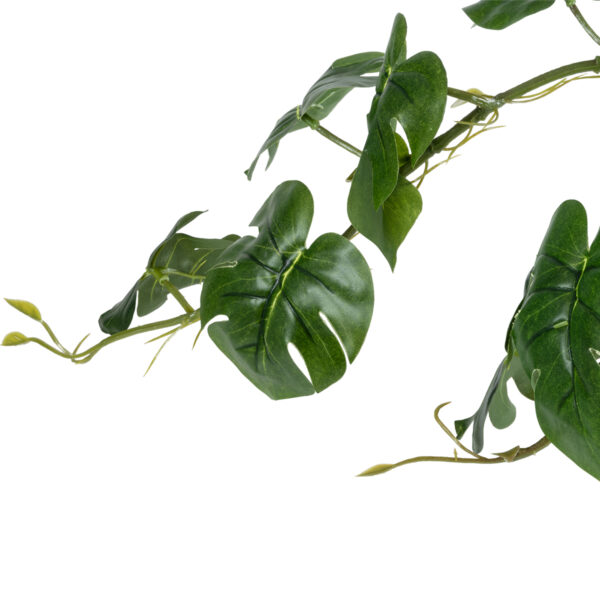 GloboStar® Artificial Garden HANGING MONSTERA 20600 - Τεχνητό Διακοσμητικό Κρεμαστό Φυτό Μονστέρα Μ28 x Π30 x Υ50cm - Image 4