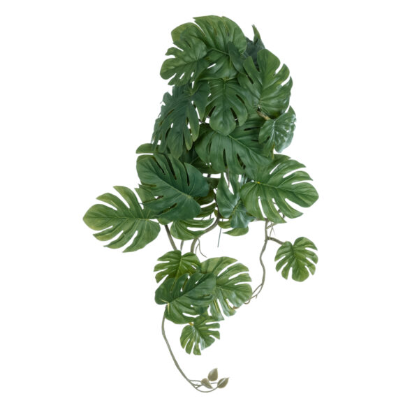 GloboStar® Artificial Garden MONSTERA HANGING PLANT 20605 - Τεχνητό Διακοσμητικό Κρεμαστό Φυτό Μονστέρα Υ45cm