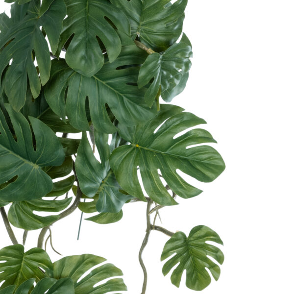 GloboStar® Artificial Garden MONSTERA HANGING PLANT 20605 - Τεχνητό Διακοσμητικό Κρεμαστό Φυτό Μονστέρα Υ45cm - Image 2