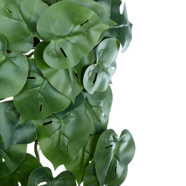 GloboStar® Artificial Garden MONSTERA HANGING PLANT 20613 - Τεχνητό Διακοσμητικό Κρεμαστό Φυτό Μονστέρα Υ45cm - Image 2