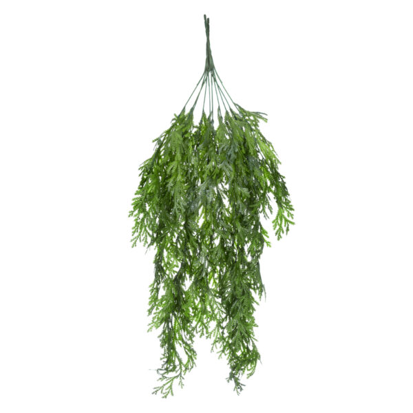 GloboStar® Artificial Garden THUJA HANGING BRANCH 20616 Τεχνητό Κρεμαστό Διακοσμητικό Κρεμαστό κλαδί Τούγιας  Y82cm Σετ 2 τεμαχίων