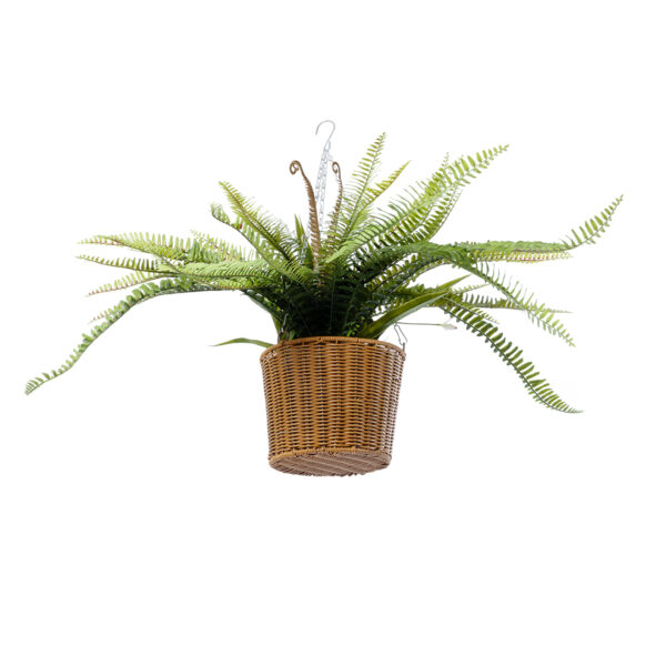 GloboStar® Artificial Garden FERN HANGING BOUQUET PLANT 20629 Τεχνητό Κρεμαστό Διακοσμητικό Φυτό Φτέρης  Y56cm - Image 3