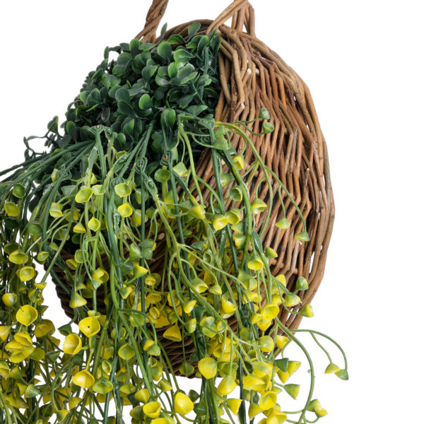 GloboStar® Artificial Garden GOLDEN BELL WILLOW 4 HANGING PLANT 20632 Κρεμαστό Τεχνητό Διακοσμητικό Φυτό Ιτίας  Y110cm - Image 2