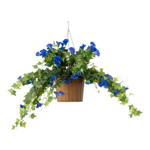 GloboStar® Artificial Garden MORNING GLORY HANGING PLANT 20636 Τεχνητό Κρεμαστό Διακοσμητικό Φυτό Ορτανσίας Y55cm - Image 2