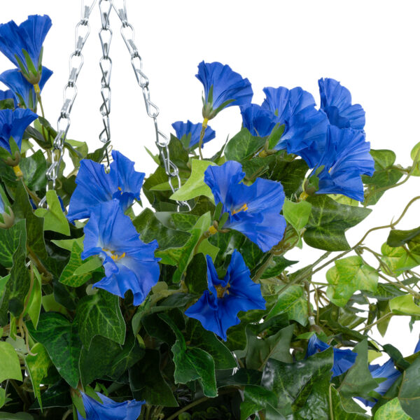 GloboStar® Artificial Garden MORNING GLORY HANGING PLANT 20636 Τεχνητό Κρεμαστό Διακοσμητικό Φυτό Ορτανσίας Y55cm - Image 4