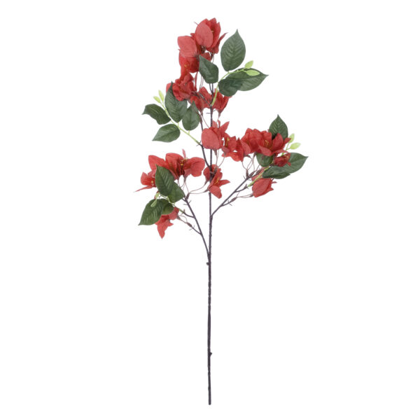 GloboStar® Artificial Garden BOUGAUVILLEA BRANCH 20645 Τεχνητό Διακοσμητικό Κλαδί Μπουκανβίλιας Κόκκινο Κεραμιδί Y80cm