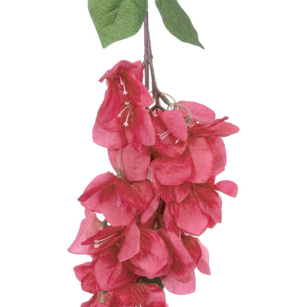 GloboStar® Artificial Garden BOUGAUVILLEA BRANCH 20658 Τεχνητό Διακοσμητικό Κλαδί Μπουκανβίλιας Φουξ Y80cm - Image 2