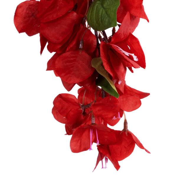 GloboStar® Artificial Garden BOUGAUVILLEA BRANCH 20662 Τεχνητό Διακοσμητικό Κλαδί Μπουκανβίλιας Κόκκινο Κεραμιδί Y80cm - Image 2