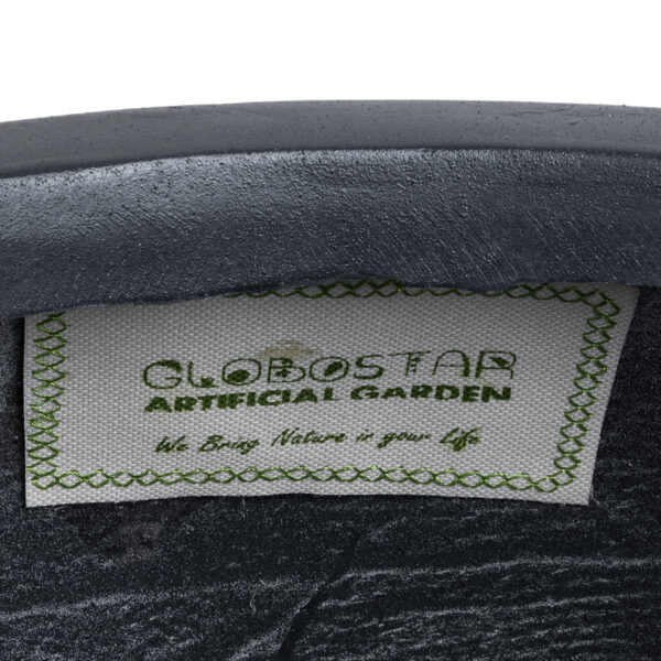 GloboStar® Artificial Garden COLOMBO 20695 Διακοσμητικό Πολυεστερικό Τσιμεντένιο Κασπώ Γλάστρα - Flower Pot Μαύρο Φ60 x Υ45cm - Image 8