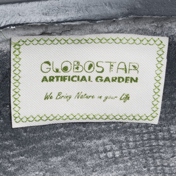 GloboStar® Artificial Garden VITORIA 20700 Διακοσμητικό Πολυεστερικό Τσιμεντένιο Κασπώ Γλάστρα - Flower Pot Μαύρο Φ45 x Υ33cm - Image 8