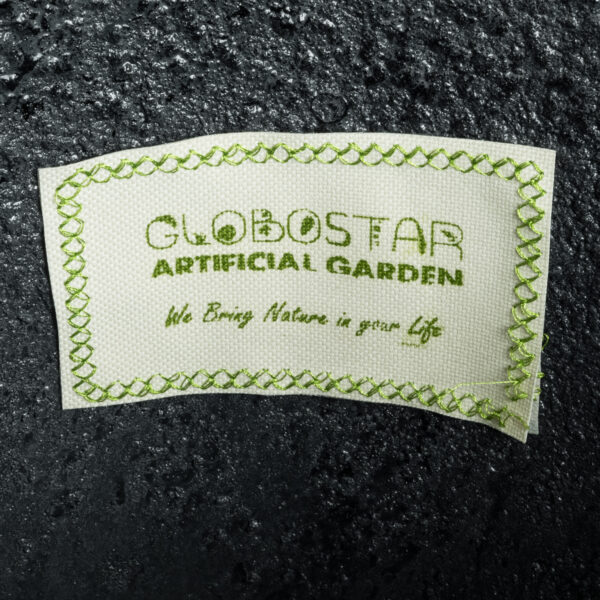 GloboStar® Artificial Garden BOLOGNA 20727 Επιδαπέδιο Πολυεστερικό Τσιμεντένιο Κασπώ Γλάστρα - Flower Pot Μαύρο Φ45 x Υ90cm - Image 8