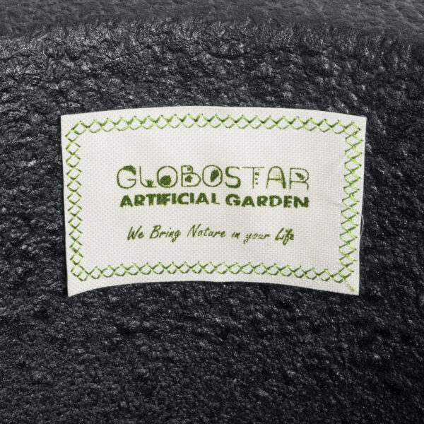 GloboStar® Artificial Garden MATERA 20734 Επιδαπέδιο Πολυεστερικό Τσιμεντένιο Κασπώ Γλάστρα - Flower Pot Μαύρο Φ42 x Υ90cm - Image 8