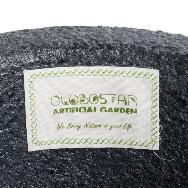 GloboStar® Artificial Garden SOHO 20790 Επιδαπέδιο Πολυεστερικό Τσιμεντένιο Κασπώ Γλάστρα - Flower Pot Μαύρο Φ60 x Υ90cm - Image 8