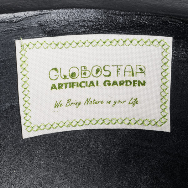 GloboStar® Artificial Garden CASTLE 20792 Επιδαπέδιο Πολυεστερικό Τσιμεντένιο Κασπώ Γλάστρα - Flower Pot Μαύρο Φ43 x Υ112cm - Image 8