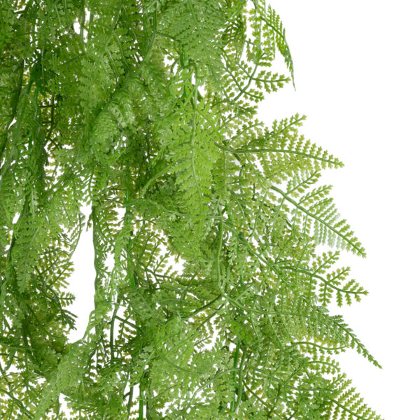 GloboStar® Artificial Garden HANGING FERN 20804 Τεχνητό Διακοσμητικό Κρεμαστό Φυτό Φτέρη Μ40 x Π20 x Υ88cm - Image 2