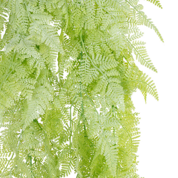 GloboStar® Artificial Garden HANGING FERN 20806 Τεχνητό Διακοσμητικό Κρεμαστό Φυτό Φτέρη Μ40 x Π20 x Υ88cm - Image 2