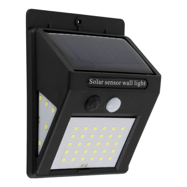 GloboStar® 71501 Αυτόνομο Ηλιακό Φωτιστικό LED SMD 8W 800lm με Ενσωματωμένη Μπαταρία 1200mAh - Φωτοβολταϊκό Πάνελ με Αισθητήρα Ημέρας-Νύχτας και PIR Αισθητήρα Κίνησης Αδιάβροχο IP65 Ψυχρό Λευκό 6000K