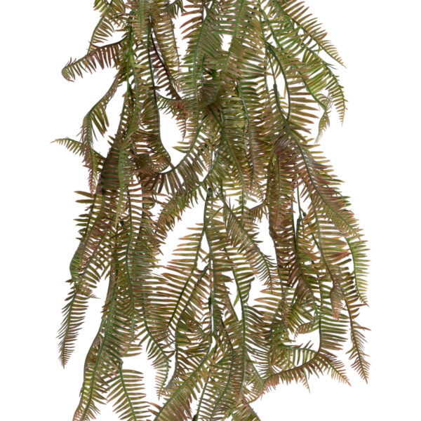 GloboStar® Artificial Garden HANGING FERN BRANCH  20832 Τεχνητό Διακοσμητικό Κρεμαστό κλαδί Φτέρης Μ30 x Π8 x Υ87cm - Image 2