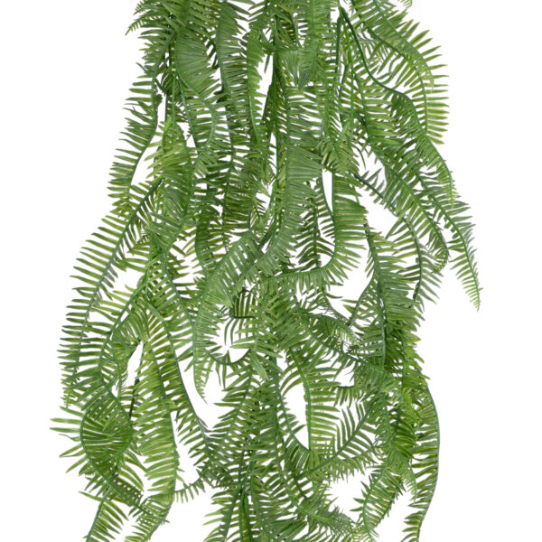 GloboStar® Artificial Garden HANGING FERN BRANCH  20833 Τεχνητό Διακοσμητικό Κρεμαστό κλαδί Φτέρης Μ30 x Π8 x Υ87cm - Image 2