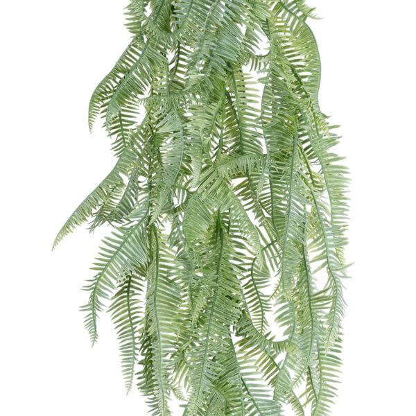 GloboStar® Artificial Garden HANGING FERN BRANCH  20835 Τεχνητό Διακοσμητικό Κρεμαστό κλαδί Φτέρης Μ30 x Π8 x Υ87cm - Image 2