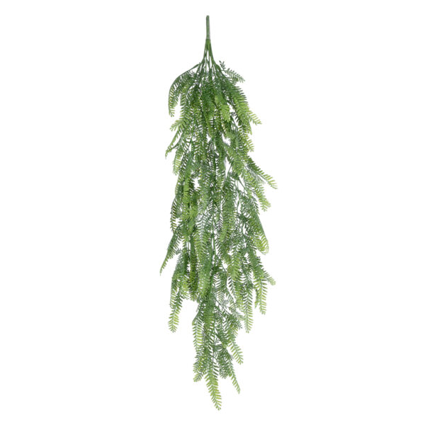 GloboStar® Artificial Garden HANGING FERN 20841 Τεχνητό Διακοσμητικό Κρεμαστό Φυτό Φτέρη Μ25 x Π12 x Υ85cm