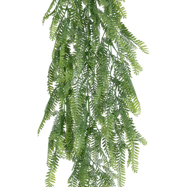 GloboStar® Artificial Garden HANGING FERN 20841 Τεχνητό Διακοσμητικό Κρεμαστό Φυτό Φτέρη Μ25 x Π12 x Υ85cm - Image 2