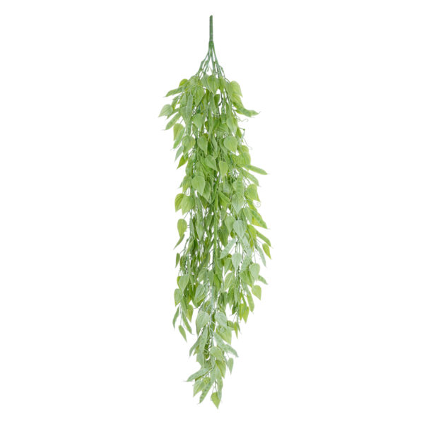 GloboStar® Artificial Garden HANGING LIMA BEAN 20847 Τεχνητό Διακοσμητικό Κρεμαστό Φυτό Φασόλι Λίμα Μ29 x Π10 x Υ86cm