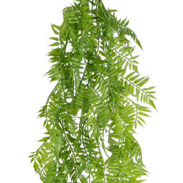 GloboStar® Artificial Garden HANGING FERN 20853 Τεχνητό Διακοσμητικό Κρεμαστό Φυτό Φτέρη Μ30 x Π14 x Υ85cm - Image 2