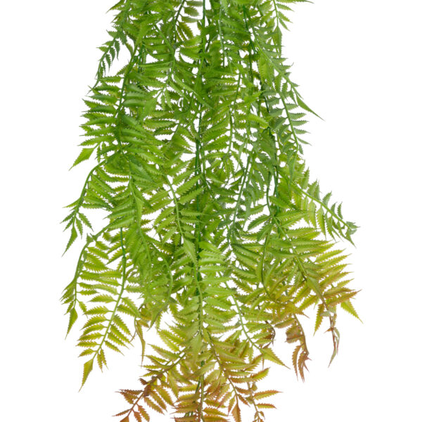 GloboStar® Artificial Garden HANGING FERN 20854 Τεχνητό Διακοσμητικό Κρεμαστό Φυτό Φτέρη Μ30 x Π14 x Υ85cm - Image 2