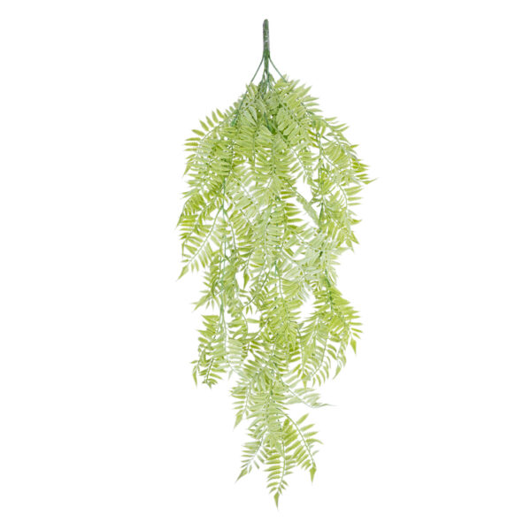 GloboStar® Artificial Garden HANGING FERN 20855 Τεχνητό Διακοσμητικό Κρεμαστό Φυτό Φτέρη Μ30 x Π14 x Υ85cm