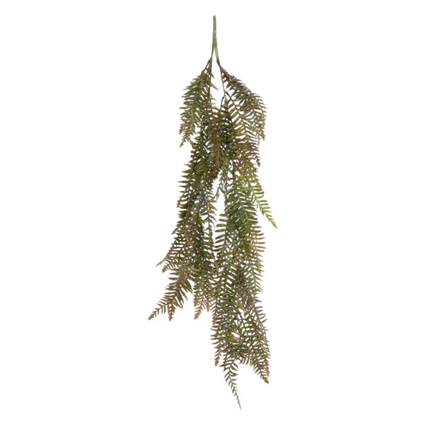 GloboStar® Artificial Garden HANGING FERN 20860 Τεχνητό Διακοσμητικό Κρεμαστό Φυτό Φτέρη Μ28 x Π15 x Υ90cm