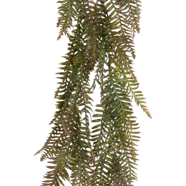 GloboStar® Artificial Garden HANGING FERN 20860 Τεχνητό Διακοσμητικό Κρεμαστό Φυτό Φτέρη Μ28 x Π15 x Υ90cm - Image 2