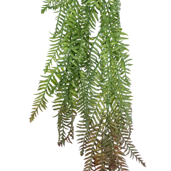 GloboStar® Artificial Garden HANGING FERN 20862 Τεχνητό Διακοσμητικό Κρεμαστό Φυτό Φτέρη Μ28 x Π15 x Υ90cm - Image 2