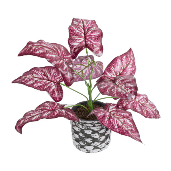 GloboStar® Artificial Garden RED POLKA 20887 Τεχνητό Διακοσμητικό Φυτό Κόκκινη Πόλκα Φ38 x Υ33cm