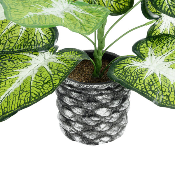 GloboStar® Artificial Garden CALADIUM 20890 Τεχνητό Διακοσμητικό Φυτό Τροπικό Φυτό  Φ40 x Υ33cm - Image 3