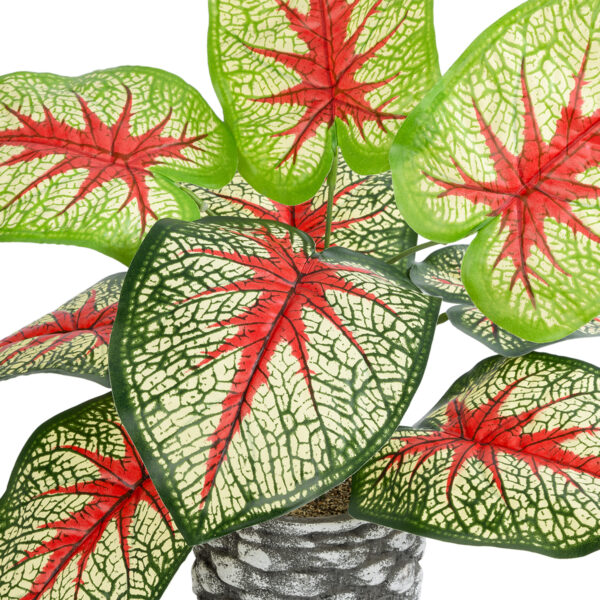 GloboStar® Artificial Garden CALADIUM 20891 Τεχνητό Διακοσμητικό Φυτό Τροπικό Φυτό Φ40 x Υ33cm - Image 2