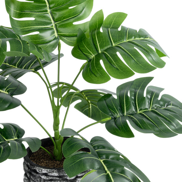 GloboStar® Artificial Garden MONSTERA 20893 - Τεχνητό Διακοσμητικό Φυτό Μονστέρα Φ40 x Υ33cm - Image 2