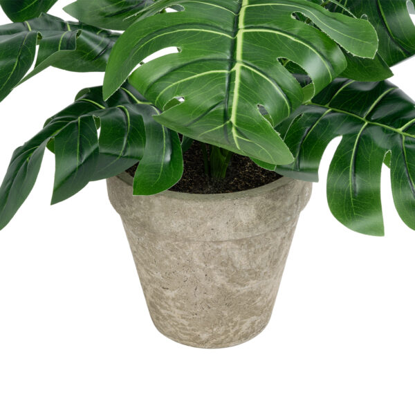 GloboStar® Artificial Garden MONSTERA POTTED PLANT 20895 - Διακοσμητικό Φυτό Μονστέρα Φ40 x Υ33cm - Image 3