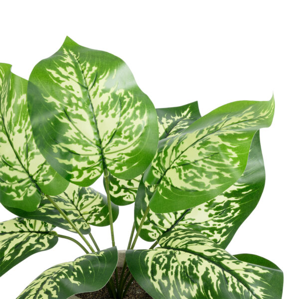 GloboStar® Artificial Garden DIEFFENBACHIA POTTED PLANT 20897 Διακοσμητικό Φυτό Διεφενμπάχια Φ40 x Υ33cm - Image 2