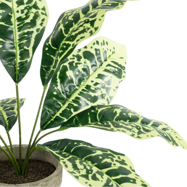 GloboStar® Artificial Garden YELLOW AGLAONEMA POTTED PLANT 20902 Διακοσμητικό Φυτό Κίτρινο Αγλαόνημα Φ40 x Υ33cm - Image 2