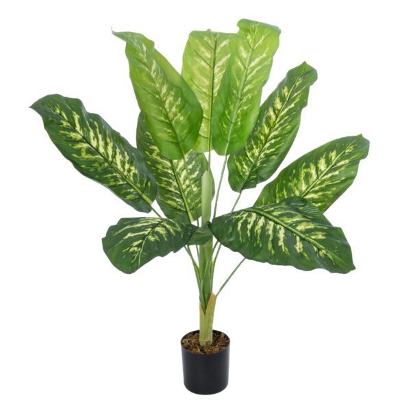 GloboStar® Artificial Garden CALATHEA PLANT 20940 Διακοσμητικό Φυτό Καλαθέα Φ80 x Υ90cm