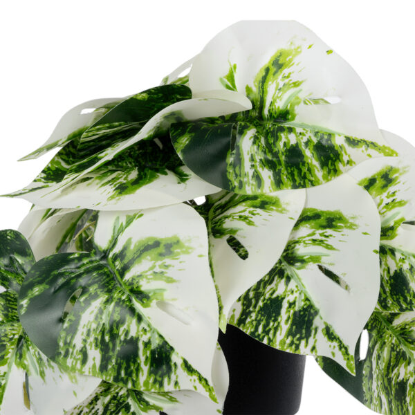 GloboStar® Artificial Garden ALBINO MONSTERA PLANT 20946 - Διακοσμητικό Φυτό Μονστέρα Φ23 x Υ16cm - Image 2