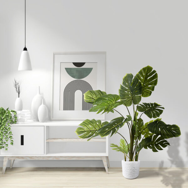 GloboStar® Artificial Garden MONSTERA 20973 - Τεχνητό Διακοσμητικό Φυτό Μονστέρα Φ120 x Υ140cm - Image 7