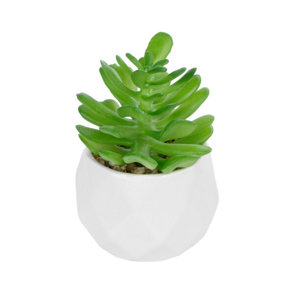 GloboStar® Artificial Garden SUCCULENT CRASSULA POTTED PLANT 20986 Διακοσμητικό Φυτό Κρασούλα Φ6 x Υ10cm