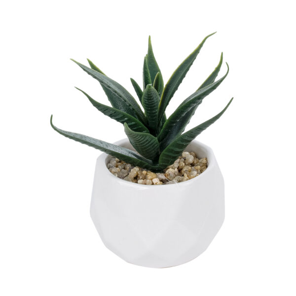 GloboStar® Artificial Garden SUCCULENT ALOE POTTED PLANT 20992 Διακοσμητικό Φυτό Αλόη Φ8 x Υ12cm