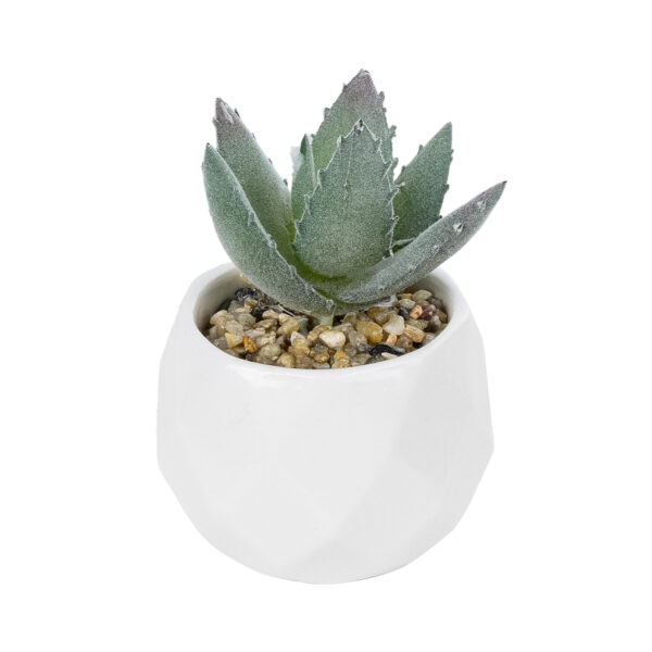 GloboStar® Artificial Garden SUCCULENT ALOE POTTED PLANT 20999 Διακοσμητικό Φυτό Αλόη  Φ7 x Υ9cm